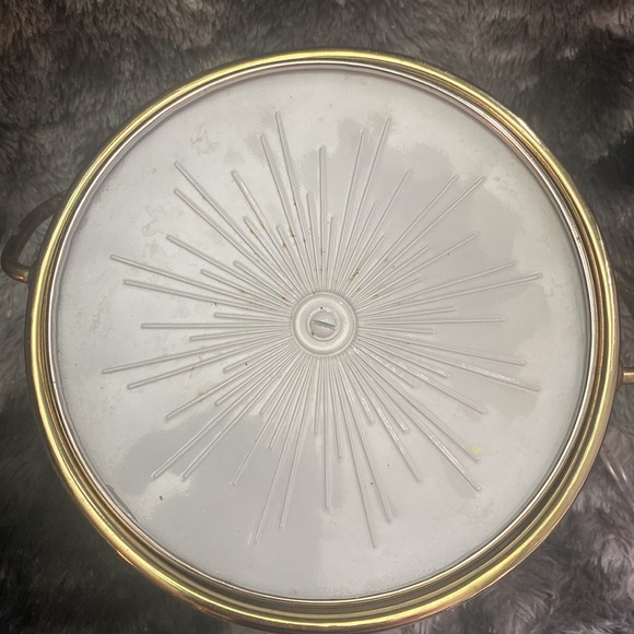 Vintage 1950s Gold Ice Bucket Starburst - Picture 8 of 16